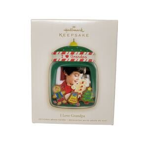 Hallmark Keepsake I Love Grandpa Christmas Photo Holder Ornament Picture Frame